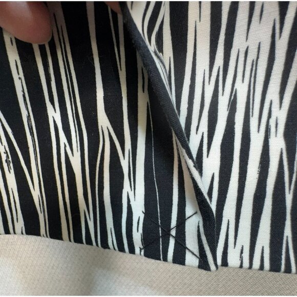 Worthington Womens Straight Pencil Skirt Size 14 Black White Scribble Pockets - Picture 10 of 12